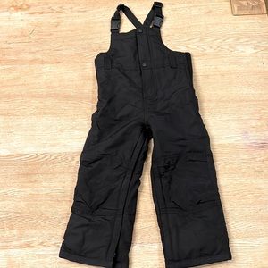 Gap toddler 4T snow overalls, black fleece lined